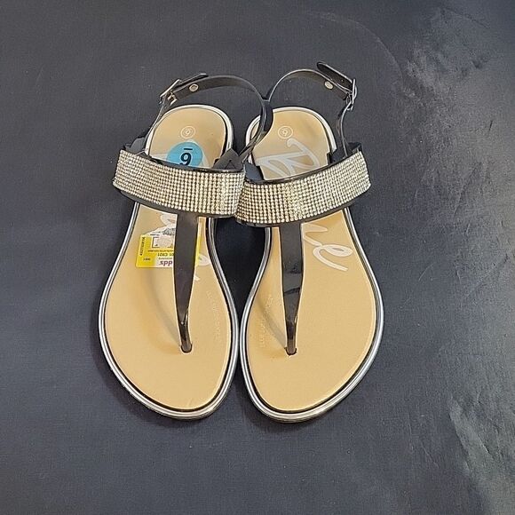 BRAND NEW WOMEN'S RHINESTONE STRAP EMBELLISHMENTS SANDAL - Picture 2 of 13
